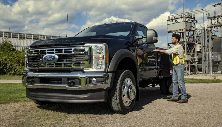 2026 Ford Super Duty at a work site
