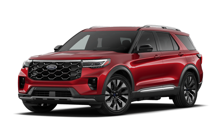 2026 Ford Explorer in Rapid Red Metallic Tinted Clearcoat